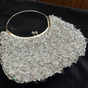 Silver Evening Purse  NWOT